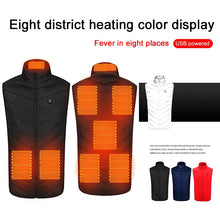 Load image into Gallery viewer, 8/4 Areas Heated jacket Usb Smart Washable Heating Warm Vest Size