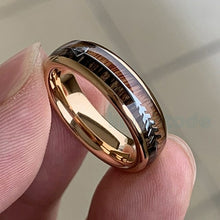 Load image into Gallery viewer, 8/6mm Fashion Tungsten Carbide Wood Rings Steel Arrow Inlay For Men