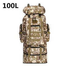 Load image into Gallery viewer, 80/100L Outdoor Military Rucksacks Oxford Fabric Waterproof Tactical