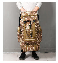 Load image into Gallery viewer, 80L Oxford Fabric Military Tactical Army Backpack Rucksack Camping
