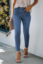 Load image into Gallery viewer, Button Fly Skinny Jeans