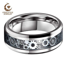 Load image into Gallery viewer, 8MM Wedding Band For Men Women Carbide Ring With Gear wheel - Sophornlilly
