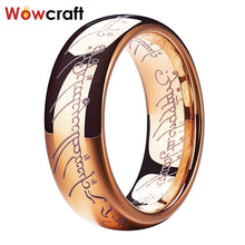 Load image into Gallery viewer, Gold Tungsten Rings Engraving for Men Wedding Bands Womens
