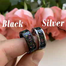 Load image into Gallery viewer, 8mm Hammered Tungsten Carbide Rings for Men Women Wedding Bands Galaxy