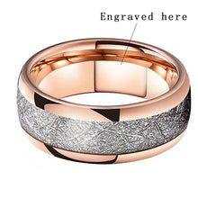 Load image into Gallery viewer, 8mm Rose Gold Tungsten Carbide Ring for Men Women Wedding Bands Rings