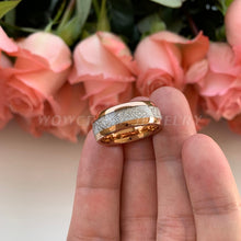Load image into Gallery viewer, 8mm Rose Gold Tungsten Carbide Ring for Men Women Wedding Bands Rings