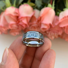 Load image into Gallery viewer, 8mm Wedding Band Tungsten Rings for Men Women Polished Shiny Gears
