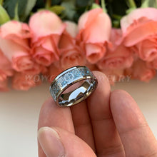 Load image into Gallery viewer, 8mm Wedding Band Tungsten Rings for Men Women Polished Shiny Gears