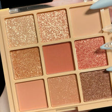 Load image into Gallery viewer, 9 Colors Eyeshadow Palette Matte Shimmering Naturally Long Lasting No