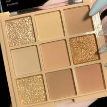 Load image into Gallery viewer, 9 Colors Eyeshadow Palette Matte Shimmering Naturally Long Lasting No