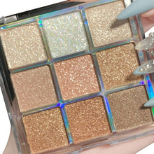 Load image into Gallery viewer, 9 Colors Eyeshadow Palette Matte Shimmering Naturally Long Lasting No