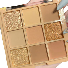 Load image into Gallery viewer, 9 Colors Eyeshadow Palette Matte Shimmering Naturally Long Lasting No