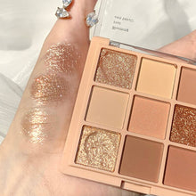 Load image into Gallery viewer, 9 Colors Eyeshadow Palette Matte Shimmering Naturally Long Lasting No