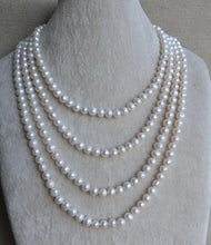 Load image into Gallery viewer, 90 inches Long Pearl Jewellery,6 7mm White Color Freshwater Pearl