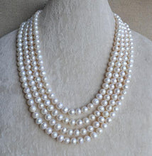 Load image into Gallery viewer, 90 inches Long Pearl Jewellery,6 7mm White Color Freshwater Pearl