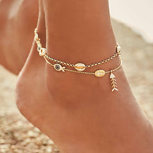 Load image into Gallery viewer, Silver Jewelry Women's Gold Light Luxury Shell Anklet With A Sense