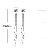 Load image into Gallery viewer, Sterling silver Jewelry Women's temperament long section ear