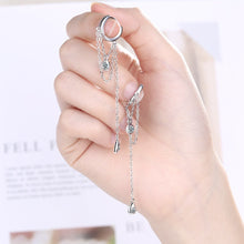 Load image into Gallery viewer, Sterling Silver Long Tassel Water Drop Shape Earrings