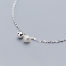 Load image into Gallery viewer, Sterling Silver pearl Anklet Summer Barefoot Ankle Leg Bracelets