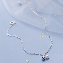 Load image into Gallery viewer, Sterling Silver pearl Anklet Summer Barefoot Ankle Leg Bracelets