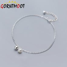 Load image into Gallery viewer, Sterling Silver pearl Anklet Summer Barefoot Ankle Leg Bracelets