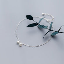 Load image into Gallery viewer, Sterling Silver pearl Anklet Summer Barefoot Ankle Leg Bracelets