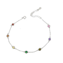 Load image into Gallery viewer, Bohemian Anklets For Women Blue red zircon charm Foot