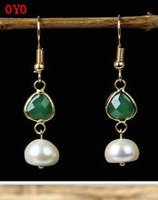 Load image into Gallery viewer, sterling silver classic temperament aquamarine crystal water drop