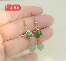 Load image into Gallery viewer, sterling silver classic temperament aquamarine crystal water drop