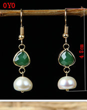Load image into Gallery viewer, sterling silver classic temperament aquamarine crystal water drop