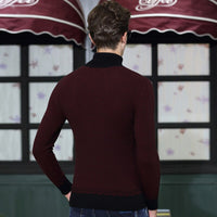 96% Wool New Fashion Brand Knit Mens Turtleneck Sweater Pullover Autum