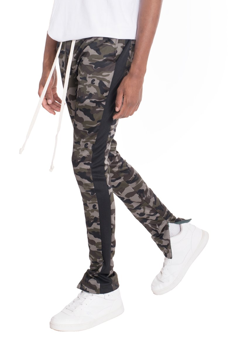 NEUTRAL CAMO TRACK PANTS- BLACK