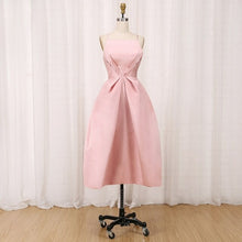 Load image into Gallery viewer, A Line Satin Prom Dresses Sexy Spaghetti Strap Backless Evening Gown