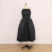 Load image into Gallery viewer, A Line Satin Prom Dresses Sexy Spaghetti Strap Backless Evening Gown