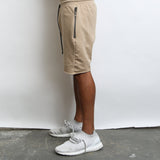 Khaki Raw Cut City Short