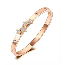 Load image into Gallery viewer, Sparkling Stainless Steel Star Charm Bangles Bracelets For - Sophornlilly