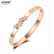 Load image into Gallery viewer, Sparkling Stainless Steel Star Charm Bangles Bracelets For - Sophornlilly