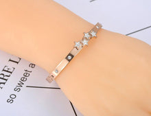 Load image into Gallery viewer, Sparkling Stainless Steel Star Charm Bangles Bracelets For - Sophornlilly