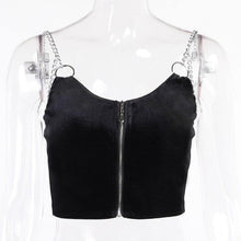 Load image into Gallery viewer, Style Metal Chain Velvet Camis Women Gothic Sexy - Sophornlilly