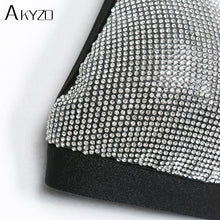 Load image into Gallery viewer, Fashion Sexy Silver Rhinestone Bra Sets Women Summer Beach Hot