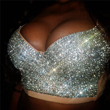 Load image into Gallery viewer, Luxury rhinestone bra set women sexy shiny high quality diamond