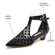 Load image into Gallery viewer, Breathable Mesh Cool Sexy Pointed Toe Women Heels Shoes - Sophornlilly
