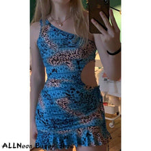Load image into Gallery viewer, Vintage Camouflage One Shoulder Hollow Out Dress - Sophornlilly