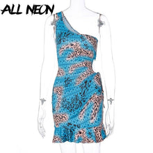 Load image into Gallery viewer, Vintage Camouflage One Shoulder Hollow Out Dress - Sophornlilly