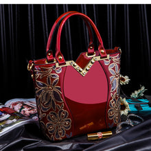 Load image into Gallery viewer, Luxury Bag High Quality Patent Leather Flower