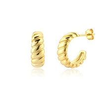 Load image into Gallery viewer, Sterling Silver 10.5mm Screw Twist Hoop Piercing Pendiente