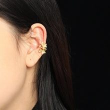 Load image into Gallery viewer, Sterling Silver Plain Flower Ear Cuff Non Piercing Clips