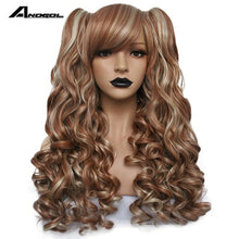 Load image into Gallery viewer, Long Body Wave Lolita high temperature fiber brown Pink Red