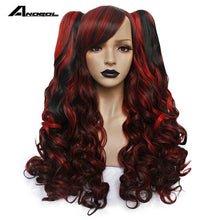 Load image into Gallery viewer, Long Body Wave Lolita high temperature fiber brown Pink Red