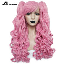 Load image into Gallery viewer, Long Body Wave Lolita high temperature fiber brown Pink Red